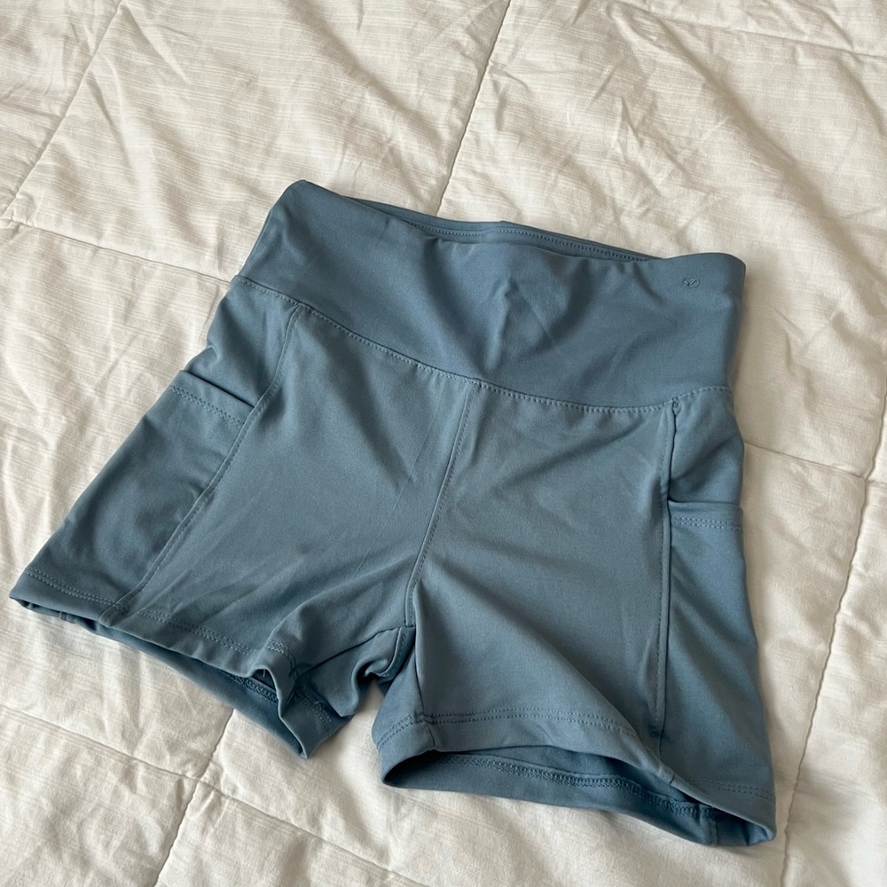 Baby Blue Spandex Shorts